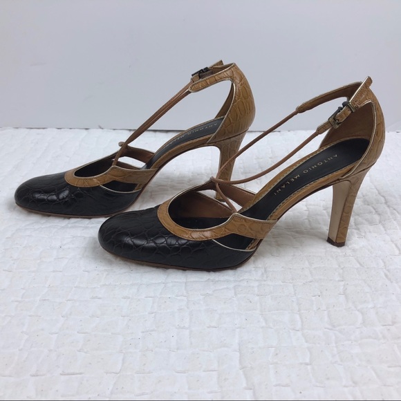 Antonio Melani Brown Closed Toe Heels - Picture 6 of 8